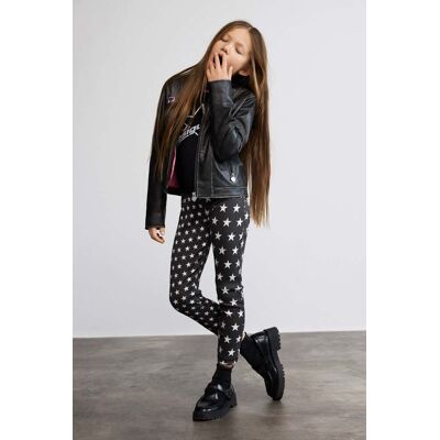 Desigual, Legging imprimé étoiles, Enfant, Coton, Noir, 3/4 Desigual, Legging imprimé étoiles, Enfant, Coton, Noir, 3/4