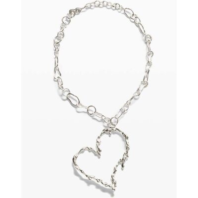 Desigual, Collier cœur plaqué argent Zalio, Noir, U Desigual, Collier cœur plaqué argent Zalio, Noir, U