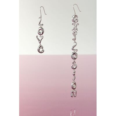 Desigual, Boucles d’oreilles love explosion, Noir, U Desigual, Boucles d’oreilles love explosion, Noir, U