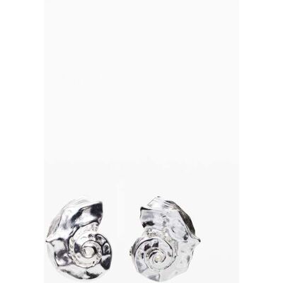 Desigual, Boucles d'oreilles coquillage bain argent Zalio, Noir, U Desigual, Boucles d'oreilles coquillage bain argent Zalio, Noir, U