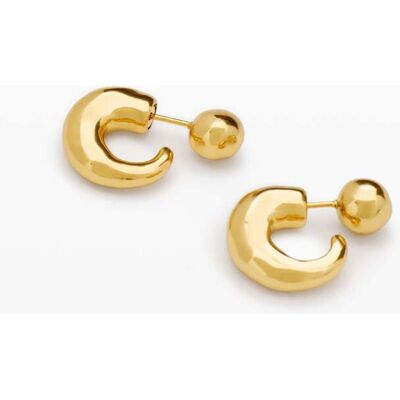 Desigual, Boucles d’oreilles créoles dorées zalio, U Desigual, Boucles d’oreilles créoles dorées zalio, U
