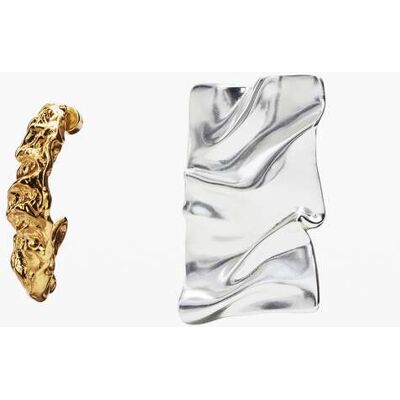 Desigual, Boucles d'oreilles asymétriques plaquées or et argent Zalio, U Desigual, Boucles d'oreilles asymétriques plaquées or et argent Zalio, U