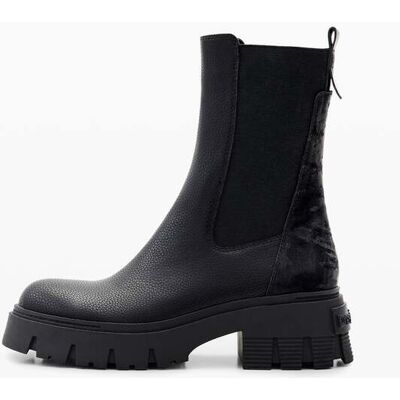 Desigual, Bottes Chelsea track élastiquées, Femme, Noir, 38 Desigual, Bottes Chelsea track élastiquées, Femme, Noir, 38