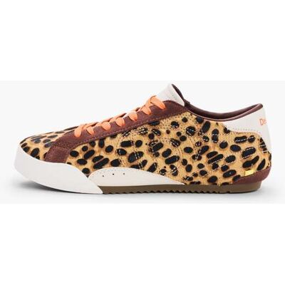 Desigual, Baskets à imprimé animal 100 % cuir, Femme, 37 Desigual, Baskets à imprimé animal 100 % cuir, Femme, 37