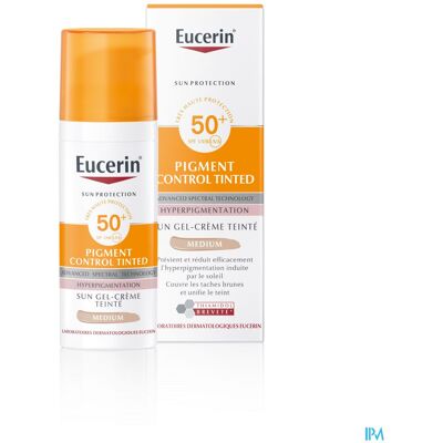 Eucerin Sun PIgment Control Tinted Gel-Crème Teinte Medium Hyperpigmentation SPF50+ 50ml Eucerin Sun PIgment Control Tinted Gel-Crème Teinte Medium Hyperpigmentation SPF50+ 50ml