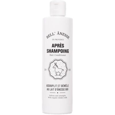 Après-shampooing au lait d'ânesse bio - Hydrate et démêle - 250ml Après-shampooing au lait d'ânesse bio - Hydrate et démêle - 250ml