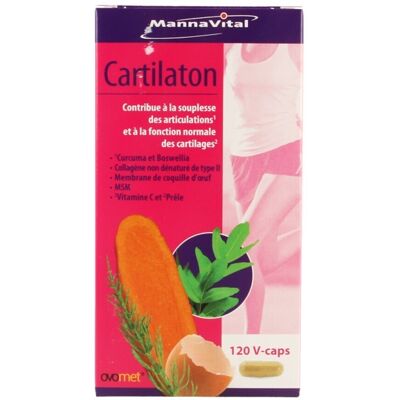 Mannavital Cartilaton 120 Capsules Végétariennes - Complément alimentaire Mannavital Cartilaton 120 Capsules Végétariennes - Complément alimentaire