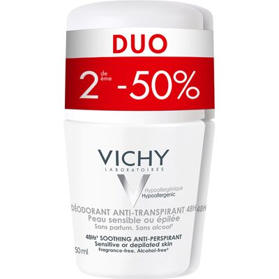 Vichy Déodorant Peaux Sensibles Roll-On Duo 2x50ml Vichy Déodorant Peaux Sensibles Roll-On Duo 2x50ml