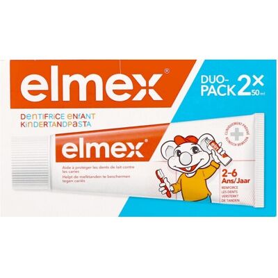 Elmex Dentifrice Enfant 2-6a 2x50ml Elmex Dentifrice Enfant 2-6a 2x50ml
