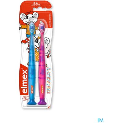 Elmex Brosse A Dents Enfant Souple 3-6ans Duopack Elmex Brosse A Dents Enfant Souple 3-6ans Duopack