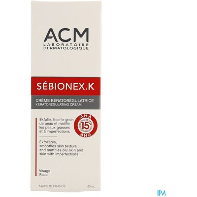 ACM Sebionex K Creme Tube 40ml ACM Sebionex K Creme Tube 40ml