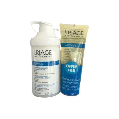 Uriage Xemose Creme Relipid. A/irrit. 400ml + Huile Lavante 200ml Uriage Xemose Creme Relipid. A/irrit. 400ml + Huile Lavante 200ml