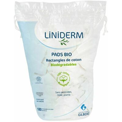 Gilbert Pads Bio Rectangle Coton 8x10cm Sachet 180 Gilbert Pads Bio Rectangle Coton 8x10cm Sachet 180