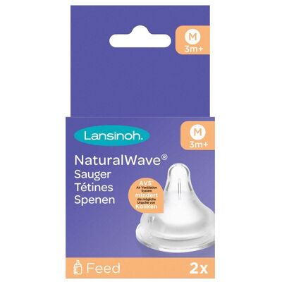 Tétines Lansinoh Natural Wave - 2 pièces débit moyen Tétines Lansinoh Natural Wave - 2 pièces débit moyen