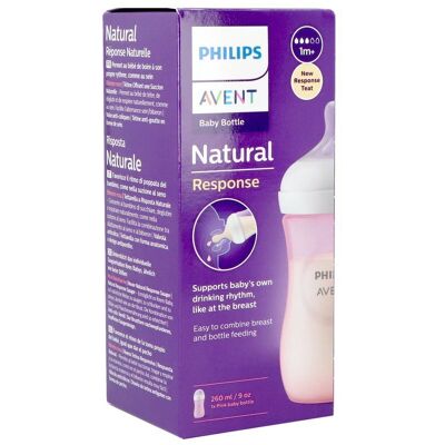 Avent Natural Response 3.0 Biberon 260 Ml Rose Avent Natural Response 3.0 Biberon 260 Ml Rose