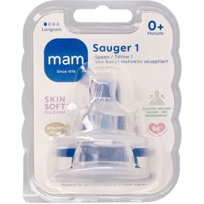MAM Sucettes 2 pièces - Tétines transparentes MAM Sucettes 2 pièces - Tétines transparentes