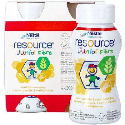 Nestle Resource Junior Fibre Vanille 4x200ml Nestle Resource Junior Fibre Vanille 4x200ml