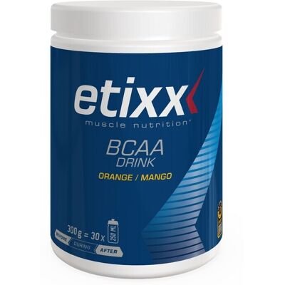 Poudre BCAA Etixx - Saveur Orange / Mangue - 300 g Poudre BCAA Etixx - Saveur Orange / Mangue - 300 g