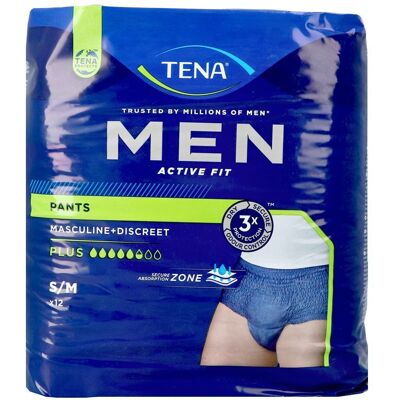 Tena Men Act.Fit Culottes d'Incontinence Plus S/M - Pantalons d'Incontinence Tena Men Act.Fit Culottes d'Incontinence Plus S/M - Pantalons d'Incontinence