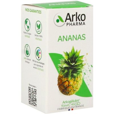 Arkopharma Arkogélules Ananas Bromélaïne Complément Alimentaire - Soutien Digestif Arkopharma Arkogélules Ananas Bromélaïne Complément Alimentaire - Soutien Digestif