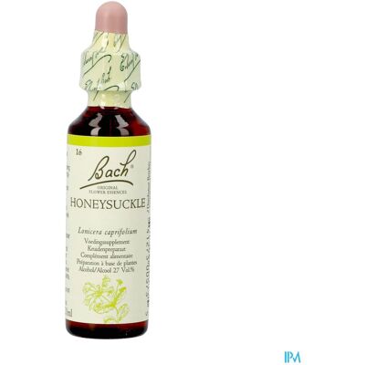 Bachflowers Bach Flower Remedie 16 Honeysuckle 20ml Bachflowers Bach Flower Remedie 16 Honeysuckle 20ml