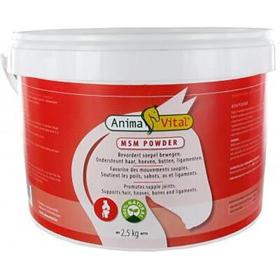 AnimaVital MSM - Complément alimentaire animaux, Poudre de MSM, 2,5 kg AnimaVital MSM - Complément alimentaire animaux, Poudre de MSM, 2,5 kg