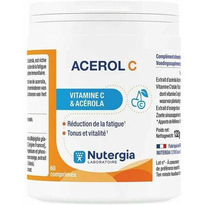 Nutergia Acerol C 60 Comprimés - Complément alimentaire Nutergia Acerol C 60 Comprimés - Complément alimentaire