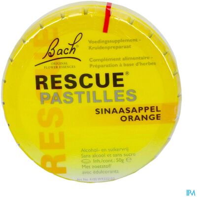 Bachflowers Bach Rescue Pastilles Orange S/sucre 50g Bachflowers Bach Rescue Pastilles Orange S/sucre 50g