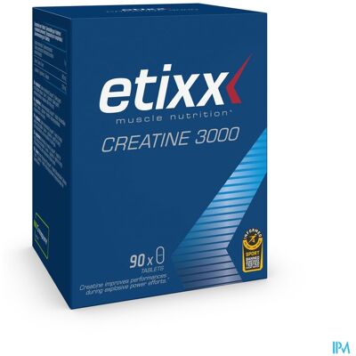 Etixx Créatine 3000 - 90 Comprimés - Supplément Énergie Etixx Créatine 3000 - 90 Comprimés - Supplément Énergie