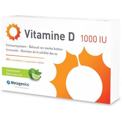 Metagenics Vitamine D 1000IU - 84 comprimés à croquer Metagenics Vitamine D 1000IU - 84 comprimés à croquer