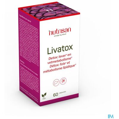 Nutrisan Livatox 60 Capsules Végétariennes - Soutien au foie Nutrisan Livatox 60 Capsules Végétariennes - Soutien au foie