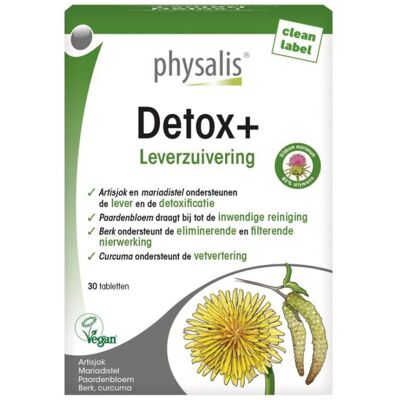 Physalis Detox+ - Complément pour le foie - 30 comprimés Physalis Detox+ - Complément pour le foie - 30 comprimés