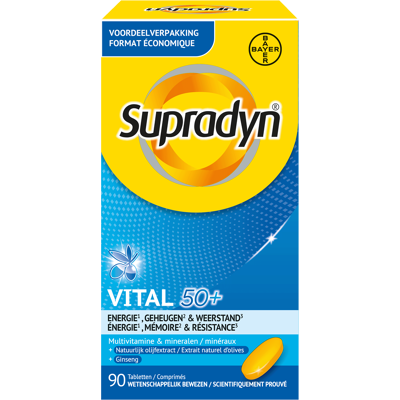 Supradyn Modèle 50+ Vitalité avec Ginseng - Multivitamines 90 Comprimés Supradyn Modèle 50+ Vitalité avec Ginseng - Multivitamines 90 Comprimés