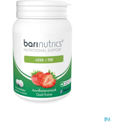 Barinutrics Fer Fraise Comprimé à Croquer 90 pcs - Supplément Nutritionnel Barinutrics Fer Fraise Comprimé à Croquer 90 pcs - Supplément Nutritionnel