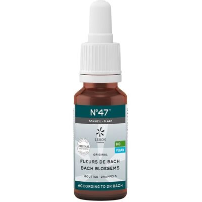 Remède de Sommeil Bach N°47 - Médicament homéopathique Remède de Sommeil Bach N°47 - Médicament homéopathique