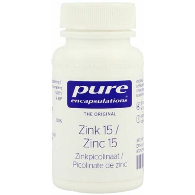 Pure Encapsulations Zinc 15 Polinate Caps 60 Pure Encapsulations Zinc 15 Polinate Caps 60