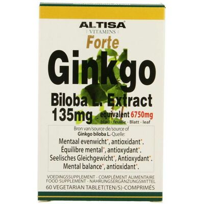 Altisa Ginkgo Biloba 135mg Forte - Complément alimentaire Altisa Ginkgo Biloba 135mg Forte - Complément alimentaire