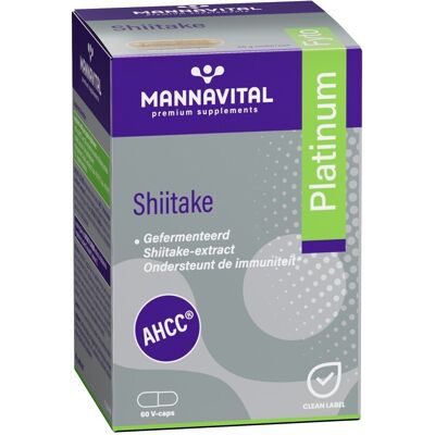 Mannavital Shiitake Platinum - Extrait de Shiitake fermenté - Complément alimentaire Mannavital Shiitake Platinum - Extrait de Shiitake fermenté - Complément alimentaire