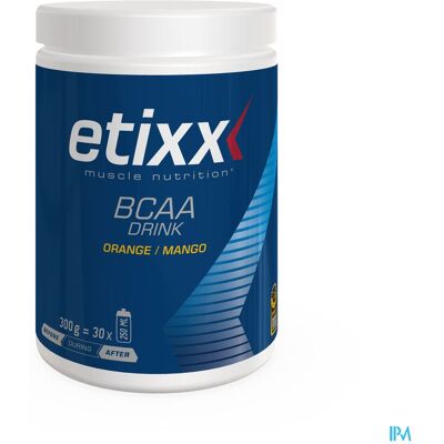 Poudre BCAA Etixx - Saveur Orange / Mangue - 300 g Poudre BCAA Etixx - Saveur Orange / Mangue - 300 g