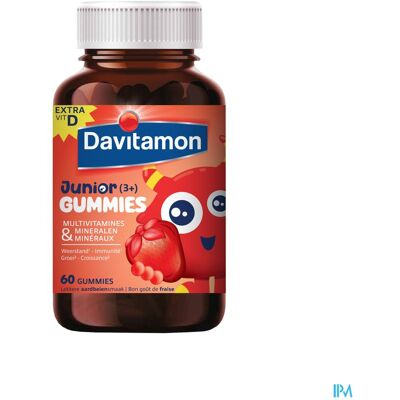 Davitamon Junior Gummies Fraise - Vitamines et Compléments Davitamon Junior Gummies Fraise - Vitamines et Compléments