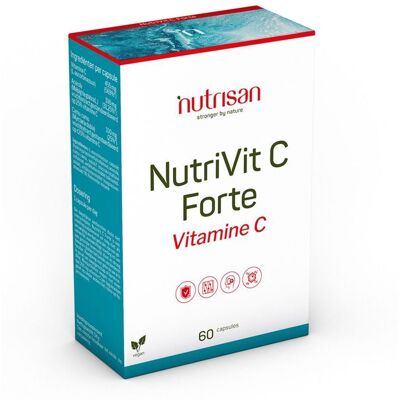 Nutrisan Nutrivit C Forte - Vitamine C, 60 capsules végétariennes Nutrisan Nutrivit C Forte - Vitamine C, 60 capsules végétariennes
