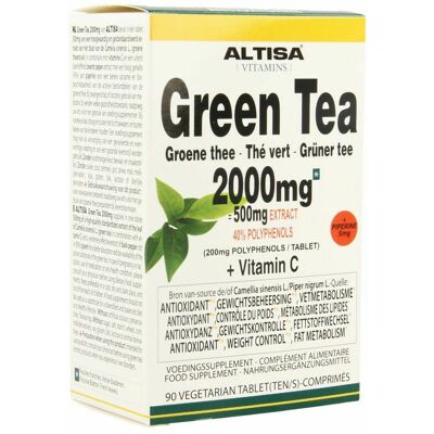 Altisa Thé Vert 2000mg - Extrait de Thé Vert - 90 Comprimés Altisa Thé Vert 2000mg - Extrait de Thé Vert - 90 Comprimés