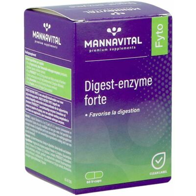 Mannavital Enzymes Digestives Forte - 60 capsules végétariennes Mannavital Enzymes Digestives Forte - 60 capsules végétariennes