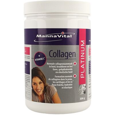 Mannavital Collagen Platinum - Collagène Marin avec Vitamine C - 306g Mannavital Collagen Platinum - Collagène Marin avec Vitamine C - 306g