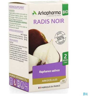 Arkopharma Radis Noir 40 Gélules - Soutien hépatique bio Arkopharma Radis Noir 40 Gélules - Soutien hépatique bio