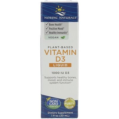 Nordic Naturals Vitamin D3 Liquide Végétalien - Pomme - 1000 IU - Soutien Osseux & Immunitaire Nordic Naturals Vitamin D3 Liquide Végétalien - Pomme - 1000 IU - Soutien Osseux & Immunitaire