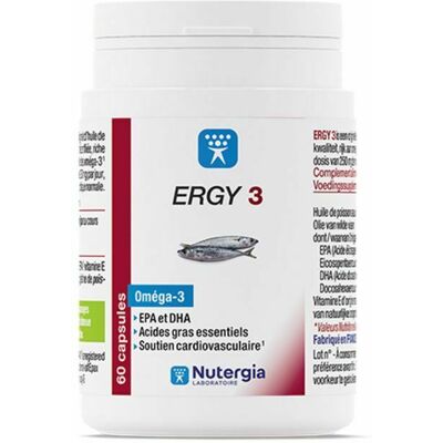 Nutergia Ergy 3 Omega-3 Capsules - Complément alimentaire Nutergia Ergy 3 Omega-3 Capsules - Complément alimentaire