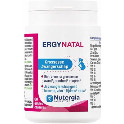 Nutergia Ergynatal 60 Capsules - Vitamines & Minéraux Prénatals Nutergia Ergynatal 60 Capsules - Vitamines & Minéraux Prénatals