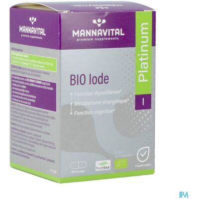 Mannavital Iode Platinum Bio V-caps 90 Mannavital Iode Platinum Bio V-caps 90