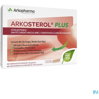 Arkopharma Arkosterol plus - Soutient la santé cardiovasculaire - 90 gélules Arkopharma Arkosterol plus - Soutient la santé cardiovasculaire - 90 gélules